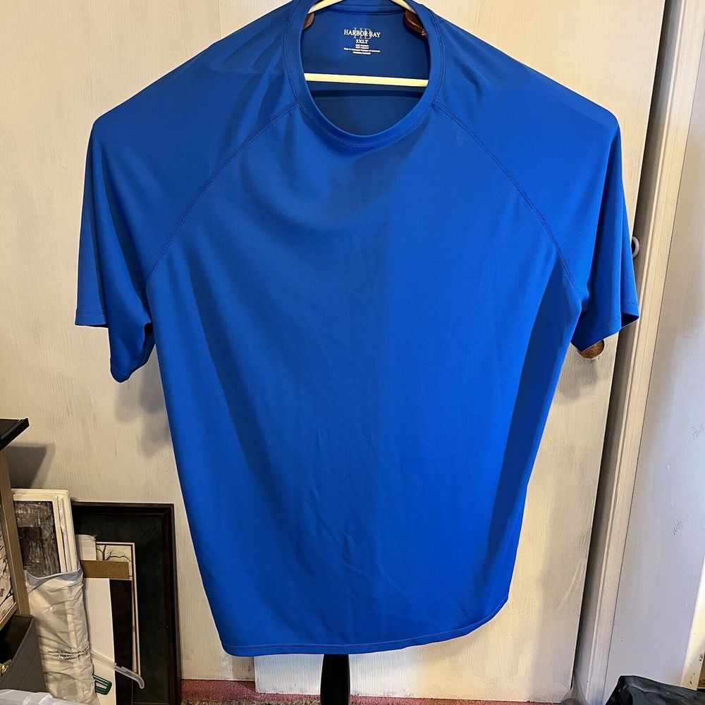 Harbor Bay T Shirt Adult 3XL XXXL Blue Casual Outdoors Active Mens